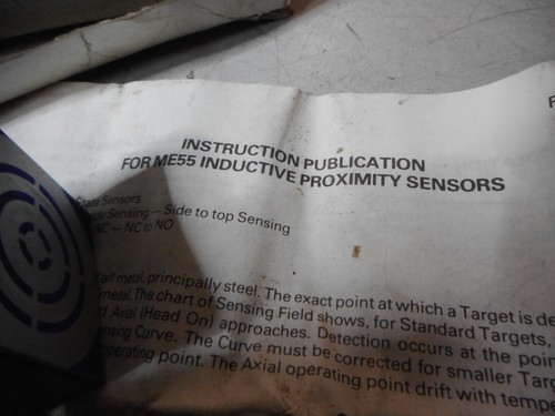EATON -- ME55 SOLID STATE INDUCTIVE PROXIMITY SWITCH 20...250AC Coil - ME55BLS1C - Picture 4 of 4