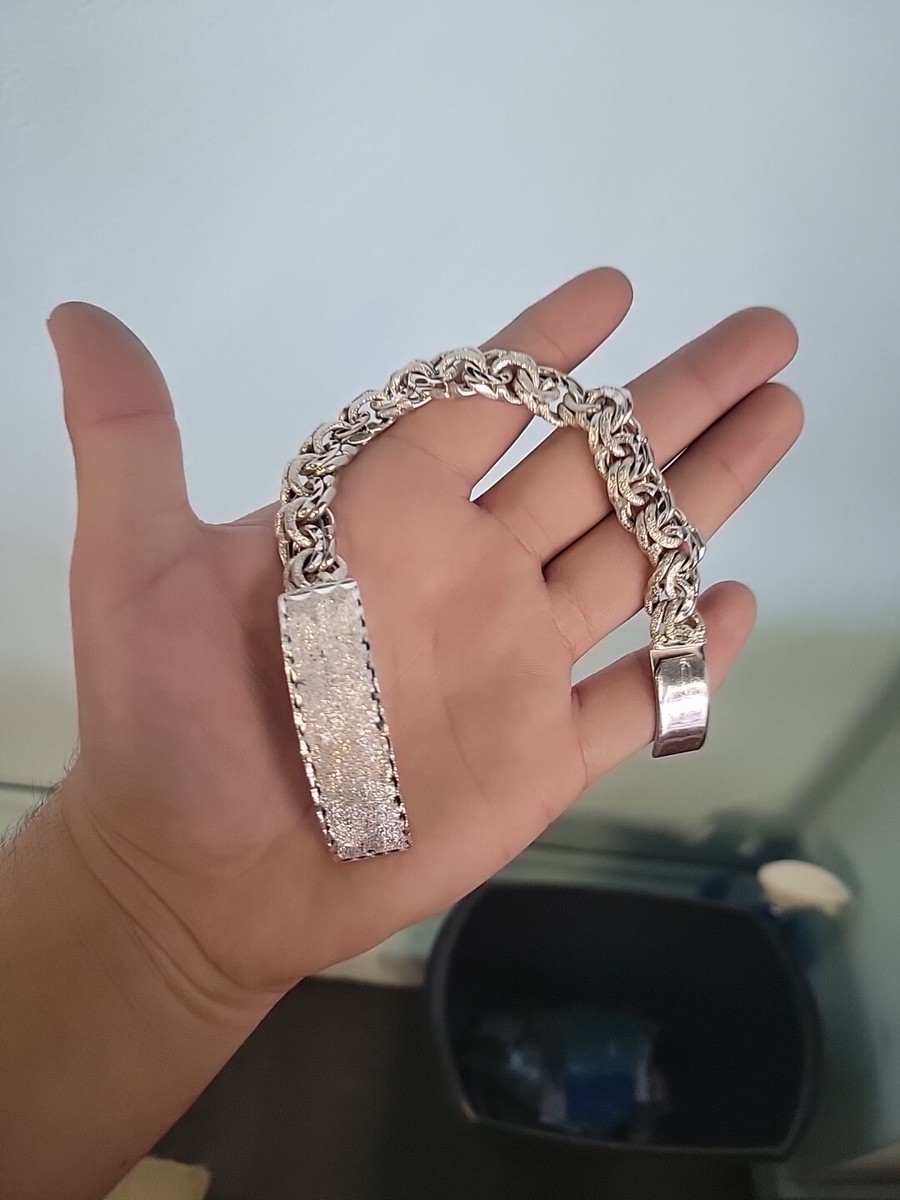 925 Sterling Silver Chino Link Bracelet Plain Frame 68g 8 925 Sterling Silver Chino Link Bracelet Plain Frame 68g 8