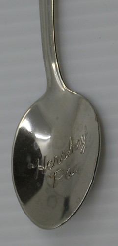 VINTAGE HERSHEY, PA, SOUVENIR SPOON WITH CHOCOLATE KISS DECORATION, ADVERTISING - Picture 3 of 4