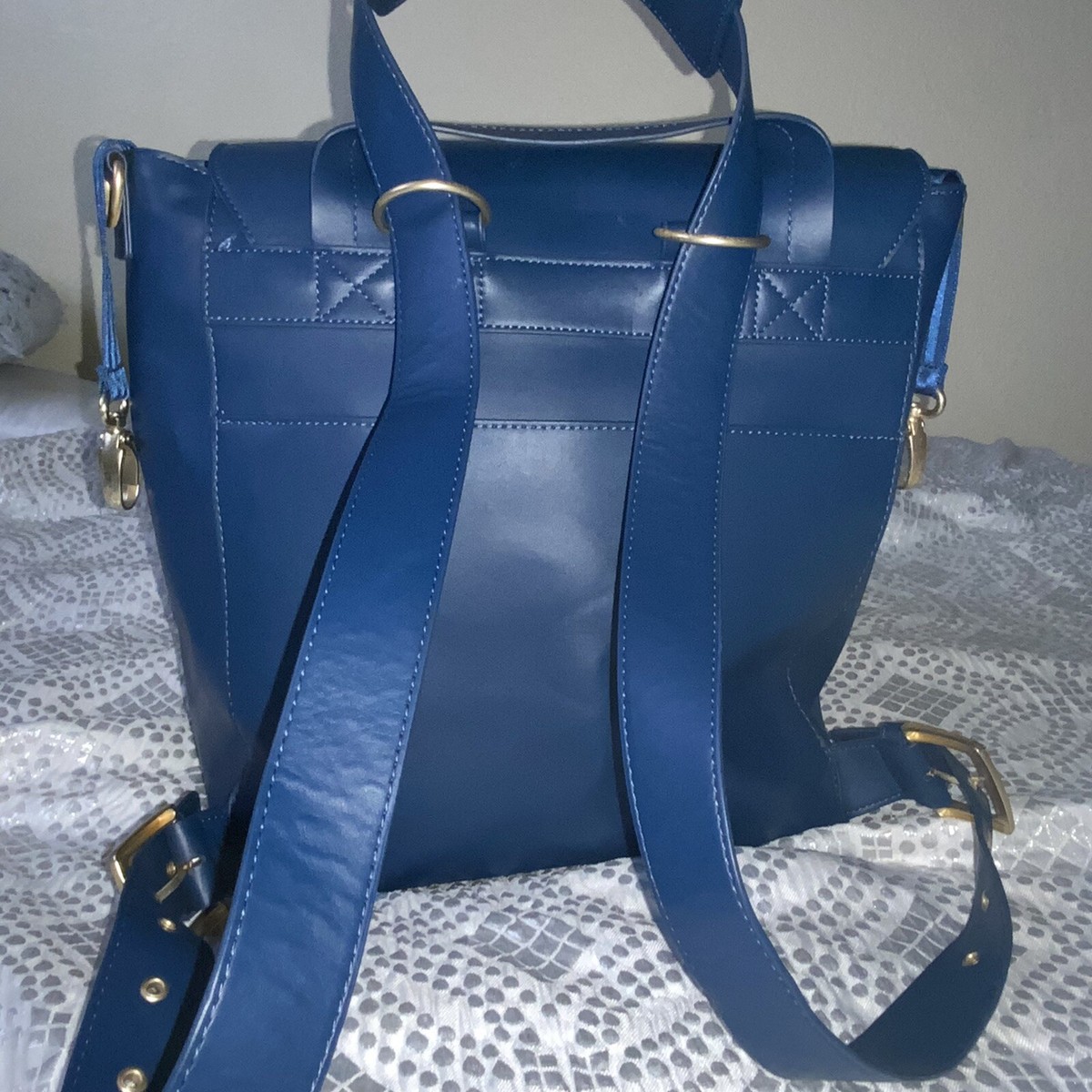 JJ Cole Vegan Leather Brookmont Backpack Diaper Bag Oxford Navy