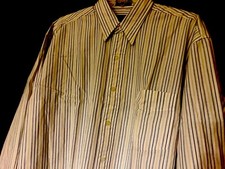 Ralph Lauren Men’s Size 16 X 34-35 Chaps Blue Stripe Cotton Dress Shirt