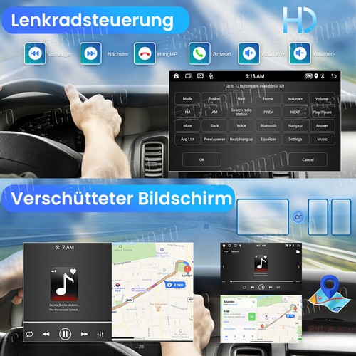 4+64G Für Toyota Avensis T25 2002-2008 Carplay Autoradio Android 13 GPS WiFi KAM - Bild 7 von 17