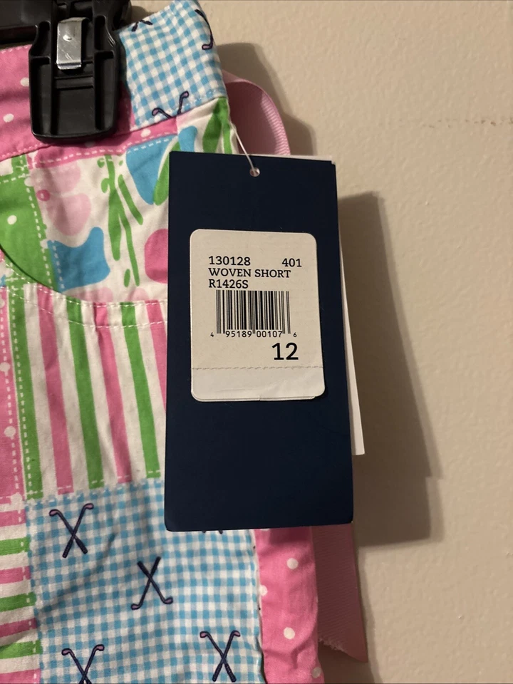 NWT Hartstrings Girls Woven Shorts Golf Theme Size 12  - Image 4 of 4