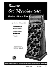 Bennett Oil Can Merchandiser Display Cabinet Factory Instructions Gas Station