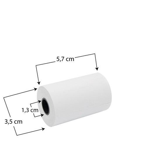 💰 50 ROTOLI POS TERMICI MM 57x20 PER DISPOSITIVO CARTA TERMICA FORO 12 MM - Foto 3 di 8