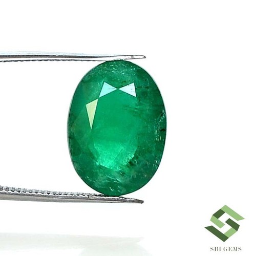14.50x10.75 mm Certified Natural Emerald Oval Cut 6.91 CTS Untreated Loose Gems