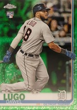2019 Topps Chrome Baseball Base #172: Dawel Lugo Green Wave Refractor