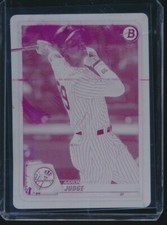 AARON JUDGE 2020 Bowman Baseball MAGENTA PRINTING PLATE #1/1 New York Yankees