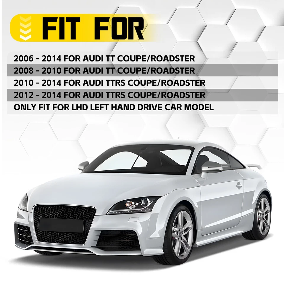 Latch Hood Release Handle Set 2008-2015 For Audi TT TTS 2.0L 3.2L 2-Door LHD EE - Image 3 of 4