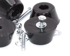 2" x 1 " Heavy Load Rated Rubber Feet for Equipment + Hardware -  4 per Package