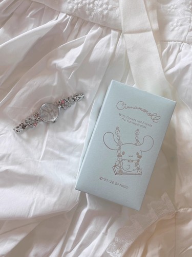 Anime Flower Cinnamoroll Wreath Bracelet Metal Watch Wrist Watch Jewelry Gift - Picture 7 of 12