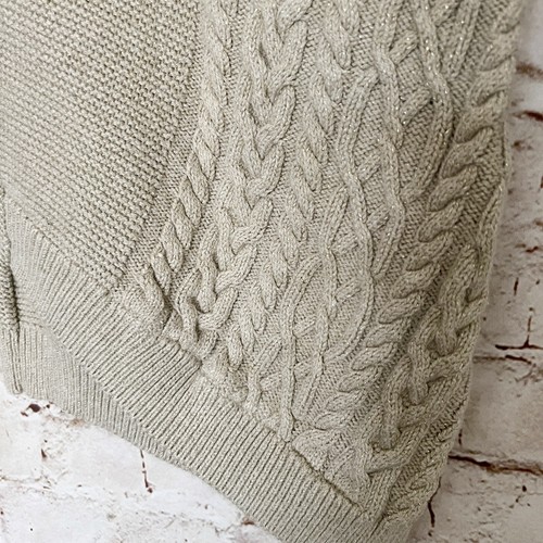 Tommy Bahama Girls Kids Cable Knit Tunic Sweater Size S 5/6 Beige Wool Blend - Picture 4 of 8