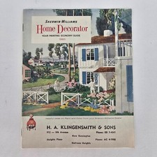 1960 Sherwin Williams Paint Vintage Sales Booklet Home Decorator Decoration