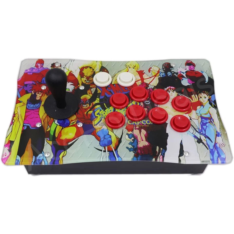 RAC-J500H Happ Arcade Fight Stick Joystick Metal Case Artwork Panel For PS2 - Image 2 of 4
