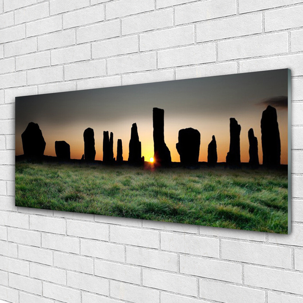 Tableaux 125x50 Art Roche sur verre pour transformer un mur vide et sombre