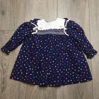 Peaches N Cream Floral Bib Eyelet Crochet Long Sleeve Dress Blue 6-9 Months | eBay Peaches N Cream Floral Bib Eyelet Crochet Long Sleeve Dress Blue 6-9 Months | eBay