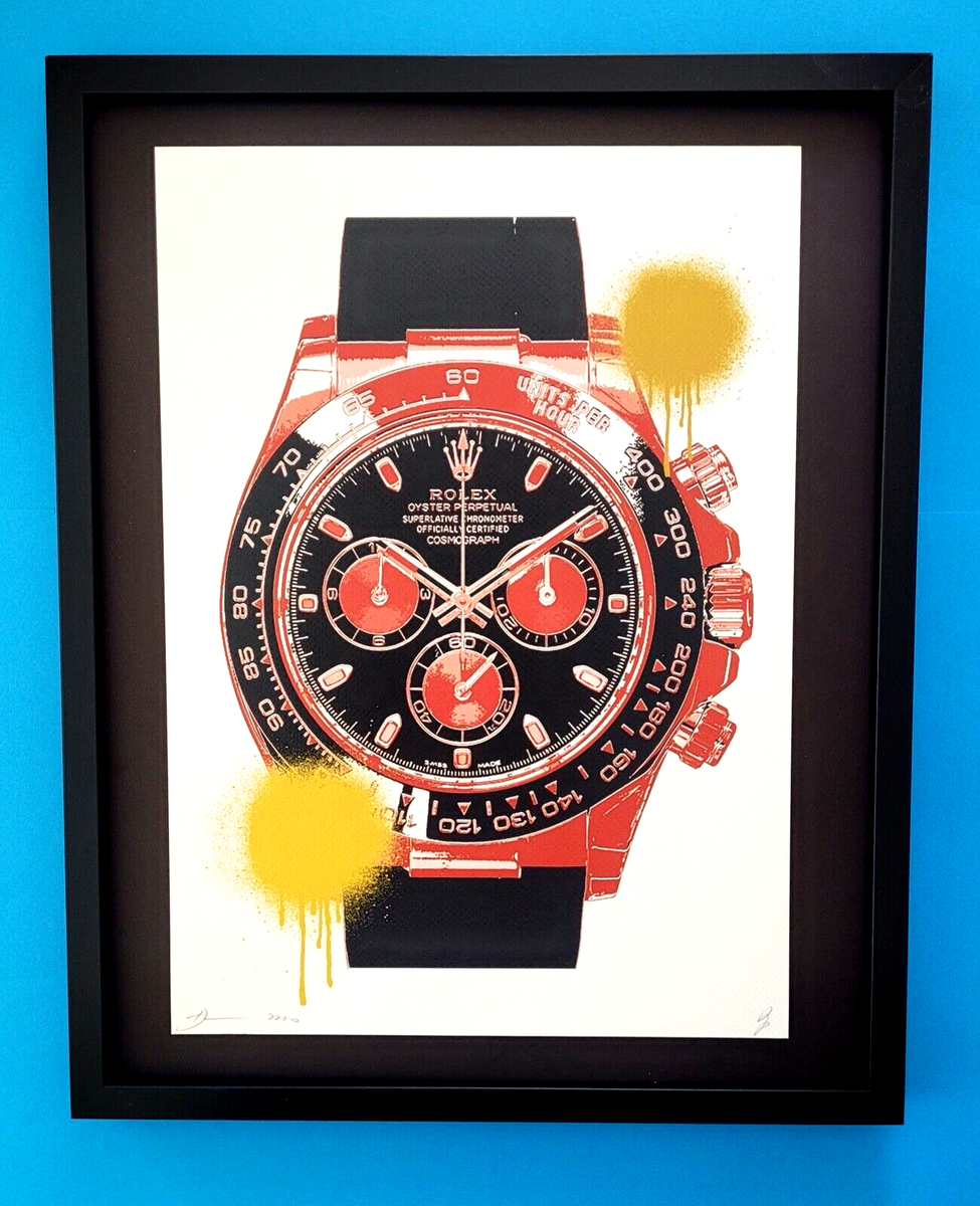 DEATH NYC, Hand Signed LARGE Print Framed 16x20in COA ROLEX WATCH