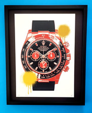 DEATH NYC Hand Signed LARGE Print Framed 16x20in COA ROLEX WATCH GRAFITTI FL