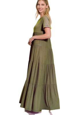 green emerald velvet dress Strapless Maxi Dress Boho Tied Waist Casual A Line Ankle Length Womens –  Anna-Kaci