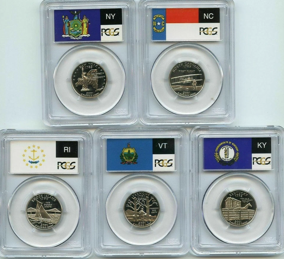 50 State Quarters set from 1999 s - 2008s 50 coins in PCGS PR69 DCAM PROOF SLABS - Image 4 of 4