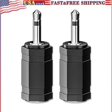 3.5mm Mono to Stereo Adapter Mono Male Plug to 1/8" TRS Stereo Female Jack