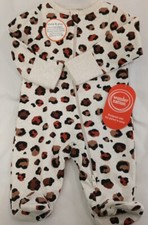 Wonder Nation NWT NB Leopard Pattern Footed Sleep  Play 2 Way Zipper