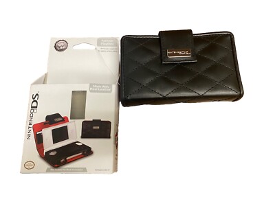 Nintendo DS Lite Fashion Playthru Black Carry Case Real Leather