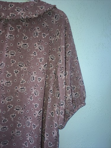 LADIES 1/2 SLEEVED & COLLARED BLOUSE SZE 18 FROM GEORGE DUSKY PINK FLORAL DESIGN - Foto 14 di 15