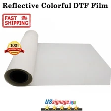 23.6inx164ft Reflective Colorful DTF Film Roll Hybrid Cold Peel Reflective Film