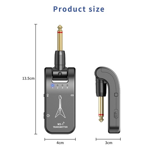 2.4GHz Wireless Guitar System Audio Transmitter Receiver 4 Channels Rechargeable - Picture 3 of 12