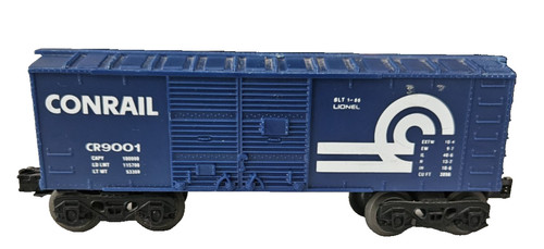 LIONEL #CR 9001 - COCHE CAJA CONRAIL AZUL Y BLANCO - ¡Ubicado en Texas EE. UU.! | Zustand: Used