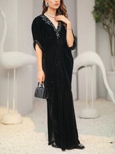 Vanya Black Velvet Kaftan