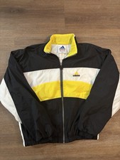 Vintage 90s Adidas Retro Yellow and Black Windbreaker Size Medium