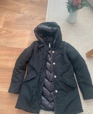 Woolrich Daunenmantel Damen Gr 36 /14 Neuwertig Schwarz Wintermantel