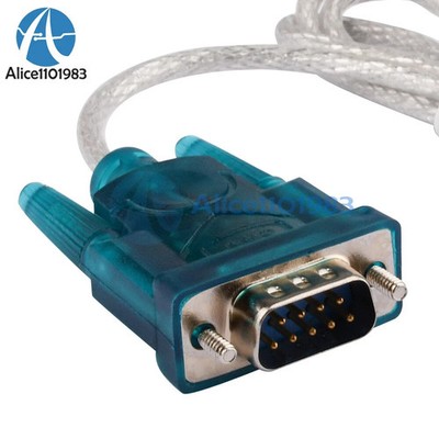USB to RS232 Serial Port 9 Pin DB9 Cable Serial COM Port Adapter Convertor Blue