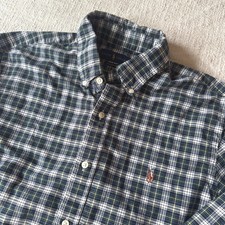 Ralph Lauren Classic Fit Plaid Long Sleeve Button Down Shirt Men's Large