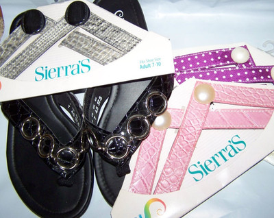 Sierra sandals 2'' Kitten heel Switchflop Black Shoe sz 7M Includes 3 straps! New