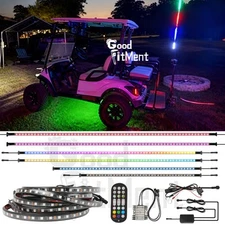 6Pcs LED Light Kit Bluetooth APP Under Glow Neon RGB For Yamaha Golf Cart Kart