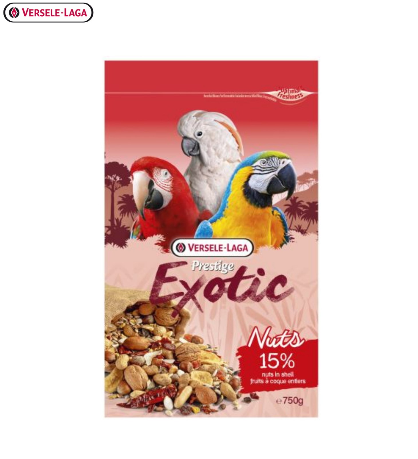 VERSELE LAGA EXOTIC NUTS PARROT PARAKEET BIRD FOOD TREATS DELICACY 750G