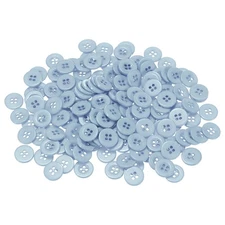 160pcs Resin Sewing Buttons 5/8" Round Flat 4-Hole Craft Buttons, Grey