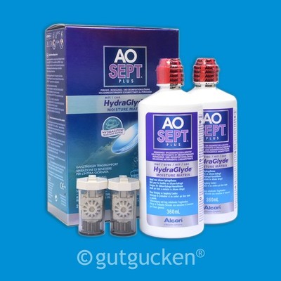 AoSept Plus HydraGlyde 2 x 360ml Pflegemittel Peroxidlösung von Alcon