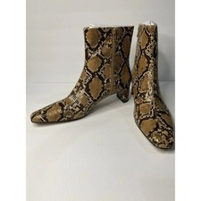The Wanderering bootie smooth snake embossed brown multi katy perry size 10