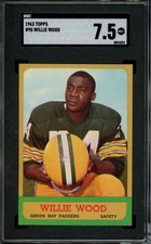 1963 TOPPS #95 WILLIE WOOD SGC 7.5 PACKERS RC HOF [592]