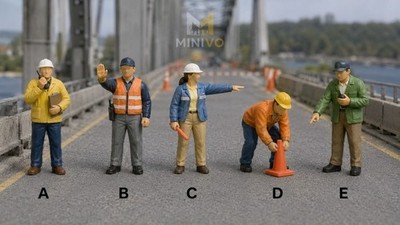 Bridge Inspector Managing Traffic Control Miniature Figures 1:87 1:64 Diorama