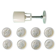 Cookie Stamps Flower Pattern Mooncake Mold Hand-Pressure Mooncake Makers