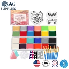 Safe and Fun 22-Color Face Paint Kit - Perfect for Halloween Makeup & Parties!