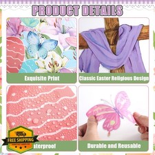 Easter Jesus Bulletin Board Set Cross Nails Religious Paper Church