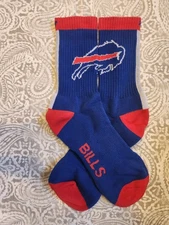 Buffalo Bills For Bare Feet Unisex NFL Football Crew sock Size Men 9-11 