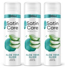 Gillette Satin Care Shave Gel With Aloe Vera For Sensitive Skin 200ml x 3 26.65 per litre