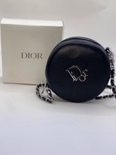 Christian Dior Beauty GWP VIP Gift Round Black Cosmetic Case Crossbody Boxed